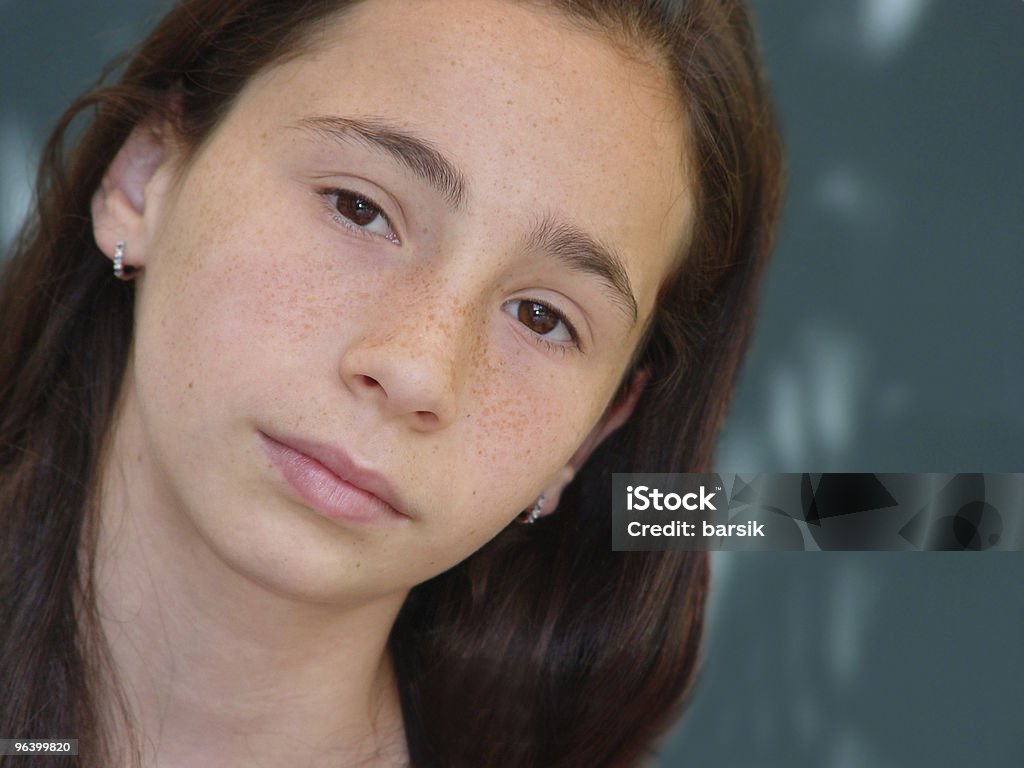 여자아이 12 (15 - 로열티 프리 검은색 스톡 사진