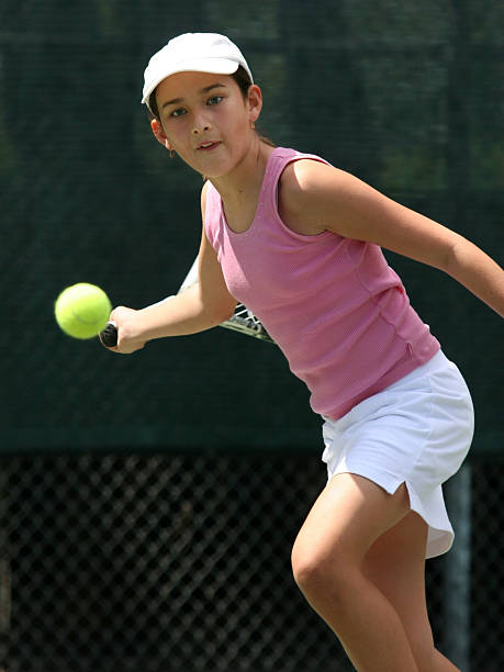 istock Girl playing tennis 96400554