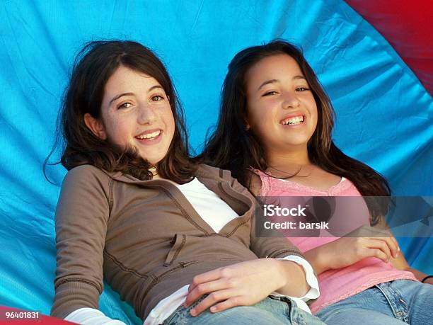 Two Happy Girls Stock Photo - Download Image Now - Adult, Beautiful People, Beautiful Woman