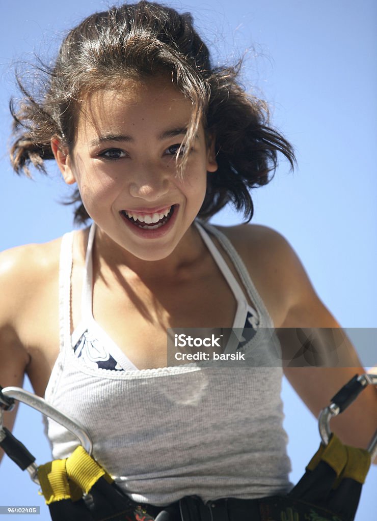 Mädchen haben Spaß - Lizenzfrei Bungeejumping Stock-Foto