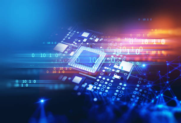 istock 3d rendering  of futuristic blue circuit board 964026198