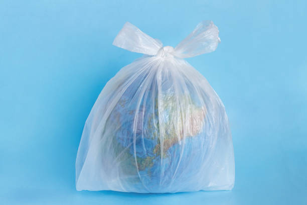 istock planet Earth in polythene plastic disposable bag 964031500