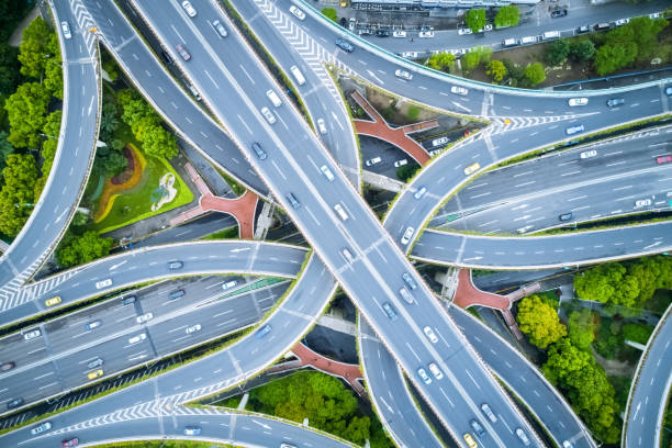istock aerial view of elevated road junction 964031654