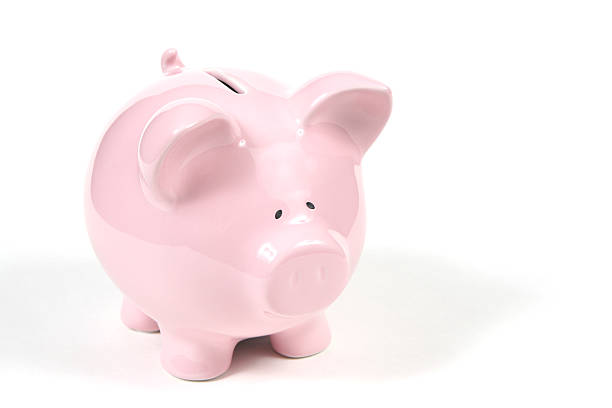 istock Pink Piggy Bank on white background 2 96403199