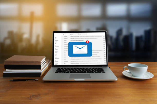 istock Mail Communication Connection message to mailing contacts phone Global Letters Concept 964034642