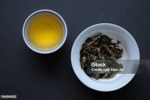 First Flush Ghaan Liquor And Steeped Leaves Stock Photo - Download Image Now - Dried Tea Leaves, Horizontal, No People