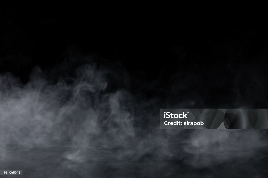 Abstract Smoke on black Background Smoke on black Background Smoke - Physical Structure Stock Photo