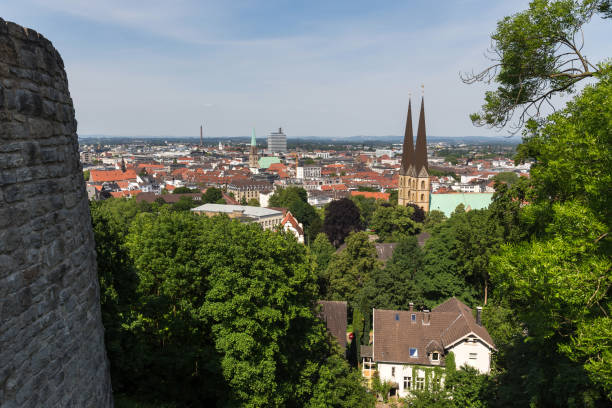bielefeld cityscape germany from above bielefeld cityscape germany from above detmold stock pictures, royalty-free photos & images