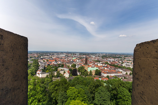 bielefeld cityscape germany from above