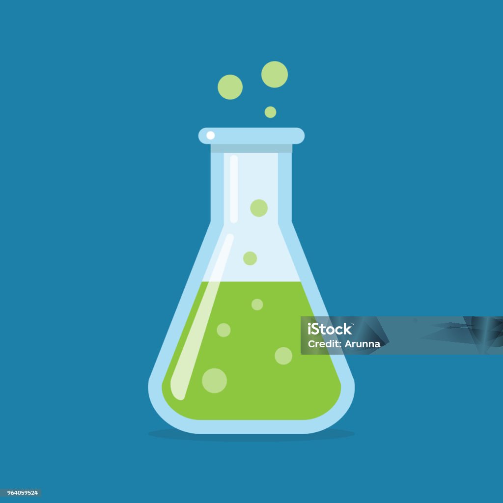 Test Tube Icon Flat Design Beaker stock vector