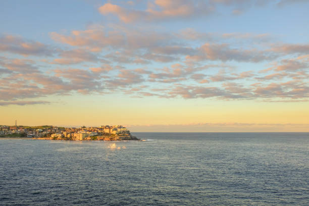 istock Beautiful scenery from on the view point at Bodi Beach, Australia at sunset. 964067970