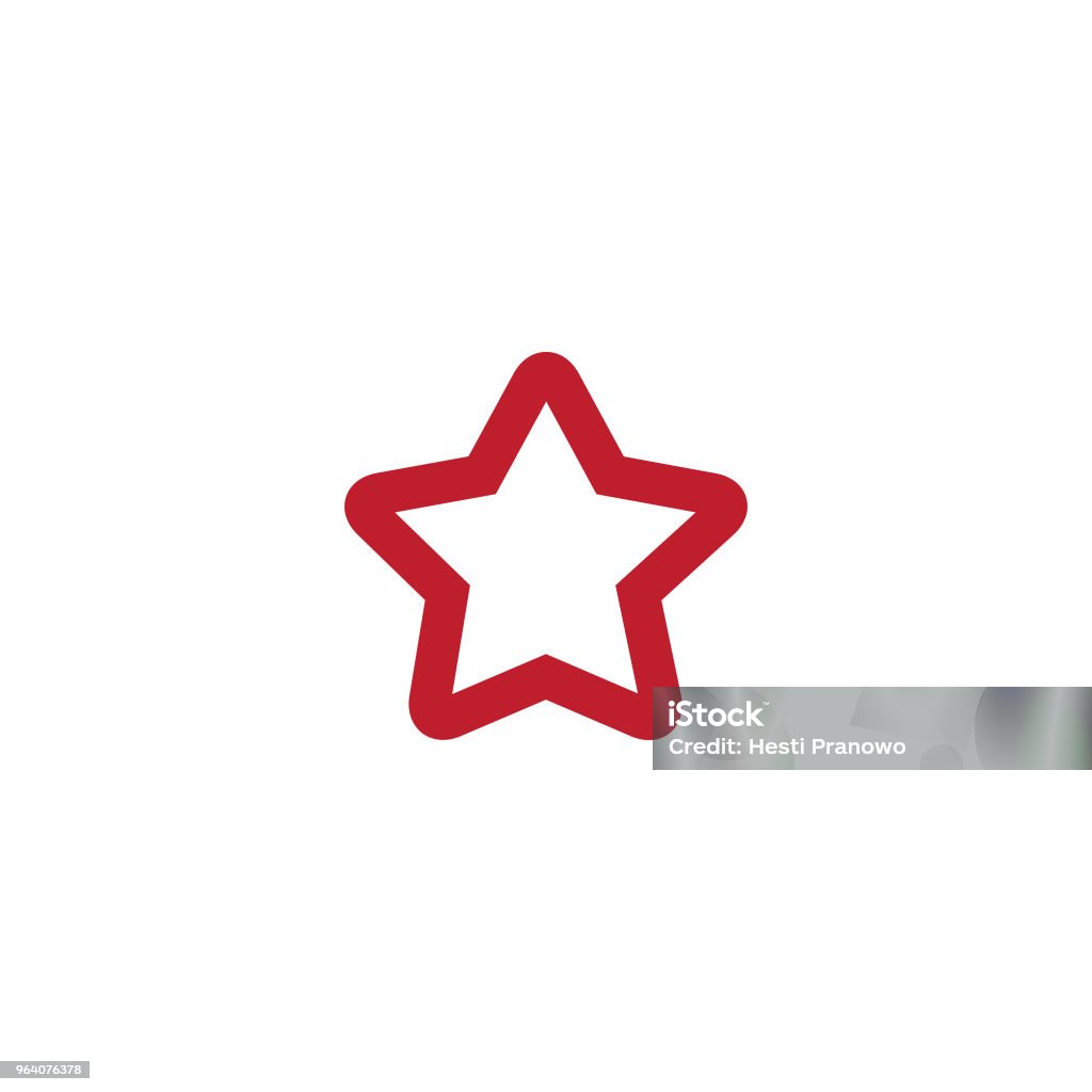 Simple star icon with color red, shaped line Simple star icon with color red, shaped line. Flat icon stars. Vector illustration EPS.8 EPS.10 Award stock vector