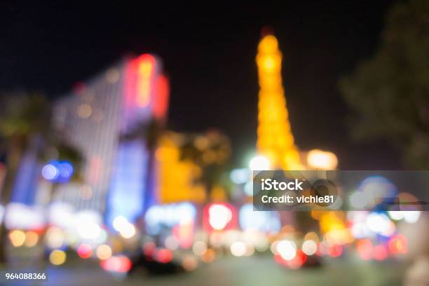 Las Vegas Blurred Background Night Stock Photo - Download Image Now - Las Vegas, Defocused, Abstract