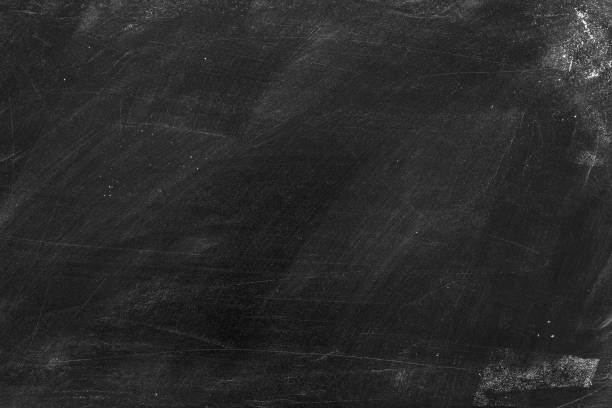 old blank dirty chalkboard . - blackboard imagens e fotografias de stock