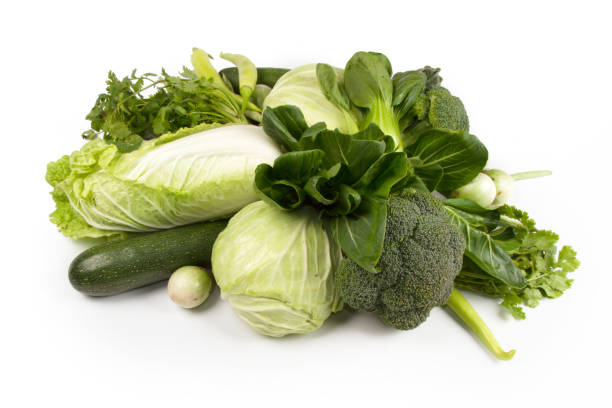 istock Green vegetable diet and body shape concept. 964097780