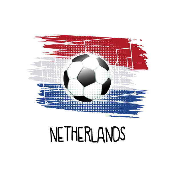 ilustrações de stock, clip art, desenhos animados e ícones de soccer-football concept. netherlands. - holanda futebol