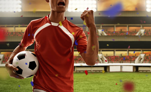 futbol oyuncusu kutluyor - indonesia football stok fotoğraflar ve resimler
