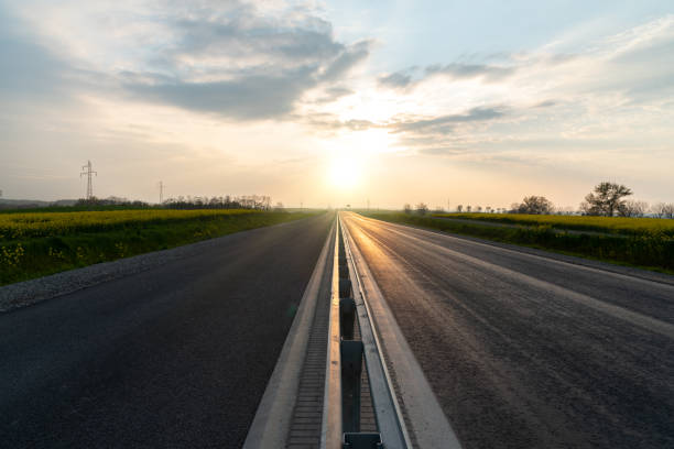 istock Sunset above new road 964132868