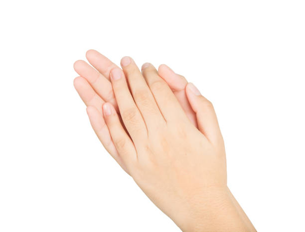 istock Beautiful hands woman on white 964136610
