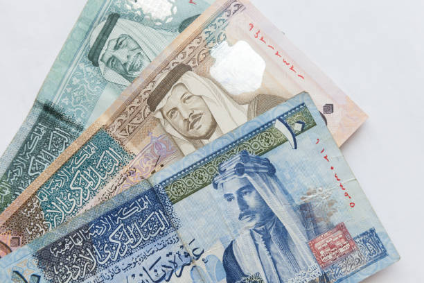 Jordanian dinars, banknotes stock photo
