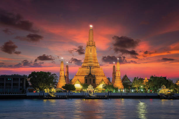 istock Wat arun with sunset in Bangkok city 964143710