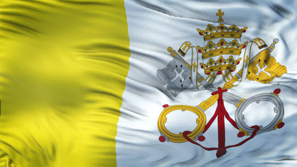 istock VATICAN CITY Realistic Waving Flag Background 964147210
