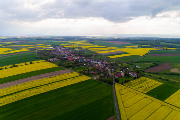 istock Dangerous clouds above the small village 964156066