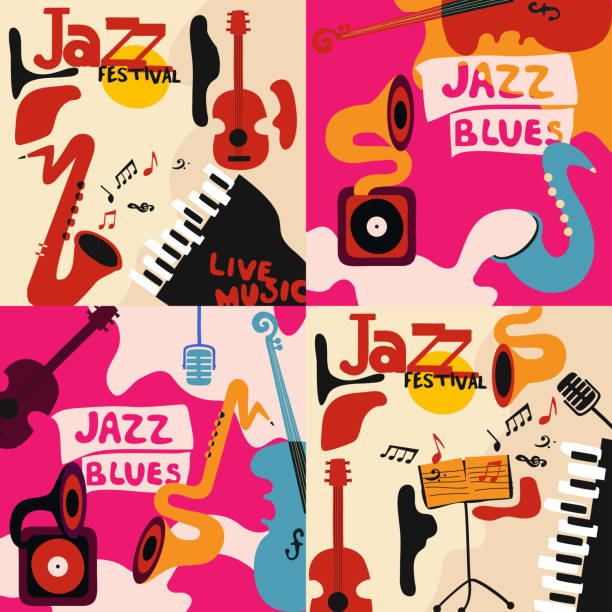 istock Set of music cards and banners 964159682