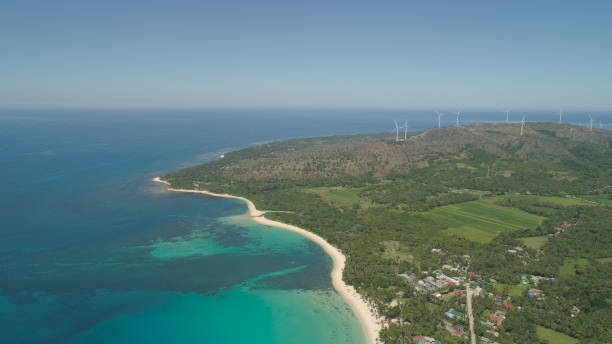 istock Seascape with beach and sea, windmills. Philippines, Luzon 964167996