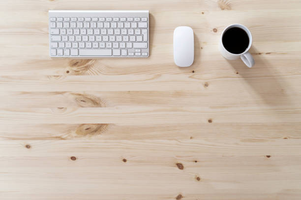 istock Knolling business desk view with laptop 964176616