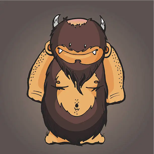 Vector illustration of cave man