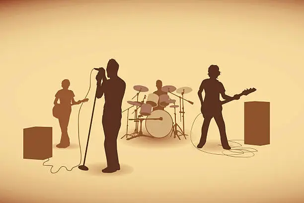 Vector illustration of Retro fabulous band