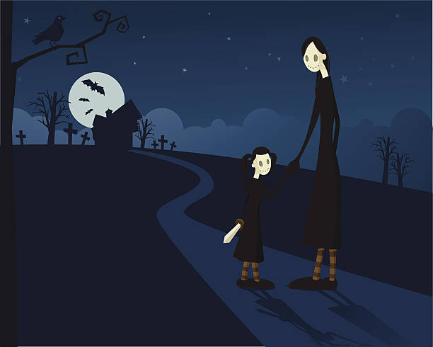 ilustrações de stock, clip art, desenhos animados e ícones de sexta-feira 13 - cemetery grave halloween non urban scene