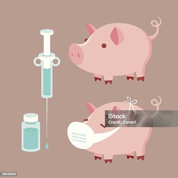 H1n1 Gripe Suína Vacina - Arte vetorial de stock e mais imagens de Vacina - Vacina, Animal, Antibiótico