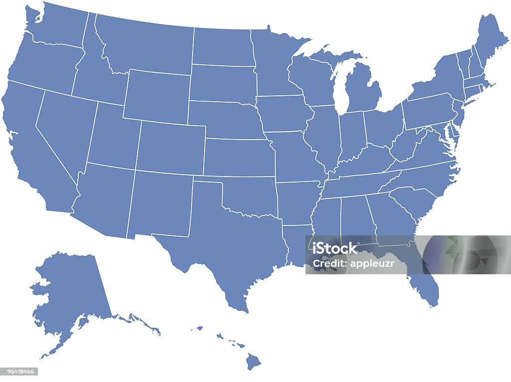 Соединенные Штаты Америки - Векторная графика Карта роялти-фри