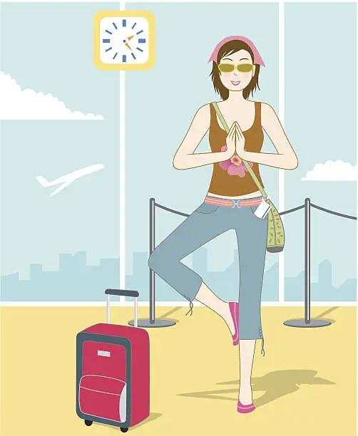 Vector illustration of Travel Yoga