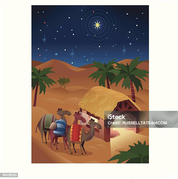 Tre Saggi Natale Natività - Immagini vettoriali stock e altre immagini di Albero - Albero, Natività, Composizione verticale
