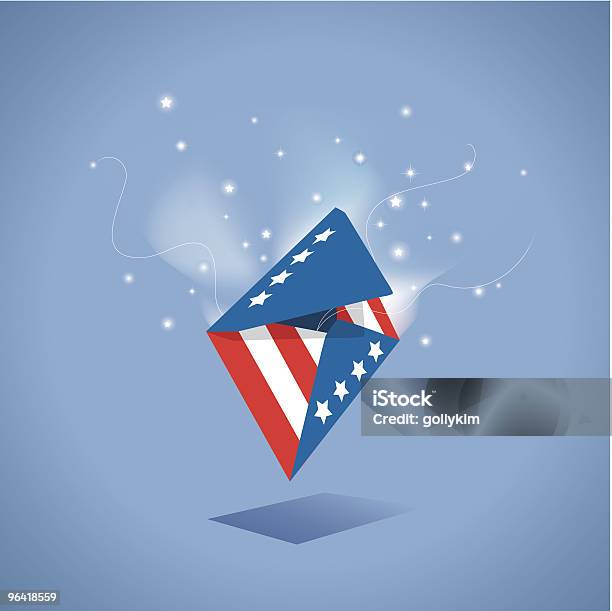 Ilustración de Patriótica Estadounidense Magia De La Envoltura y más Vectores Libres de Derechos de Azul - Azul, Bandera estadounidense, Celebración - Ocasión especial