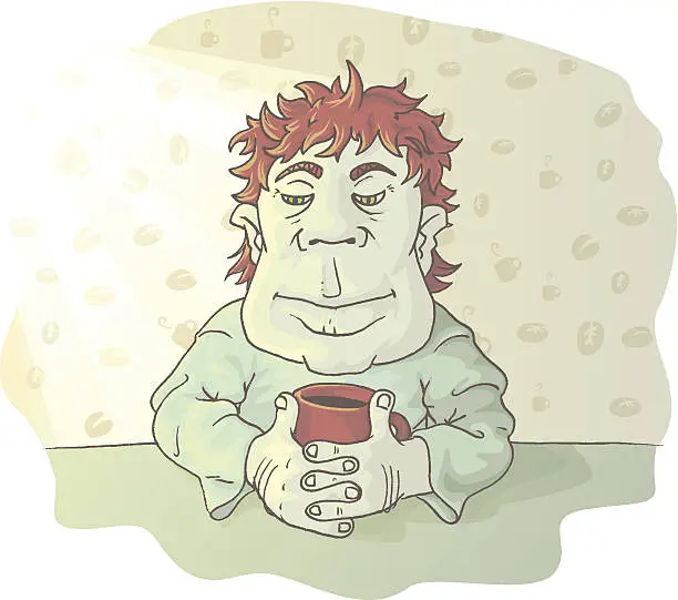 Vector illustration of Morning Caffeine Ritual