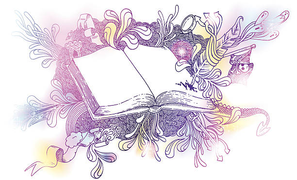 Magical fantasy storybook vector art illustration