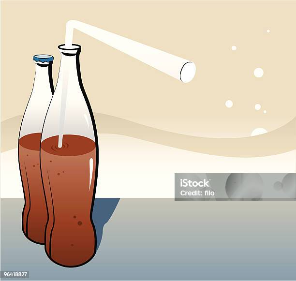 Ретроcola Вектор — стоковая векторная графика и другие изображения на тему Содовая - Содовая, Без людей, Бутылка