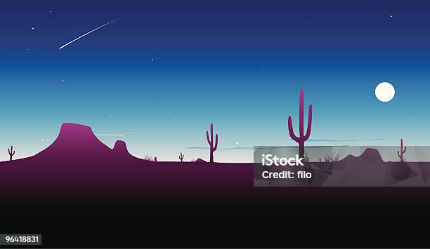 Desert Dämmerung Vektor Stock Vektor Art und mehr Bilder von Wüste - Wüste, Illustration, Mesa