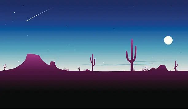 Vector illustration of Desert Twilight [vector]