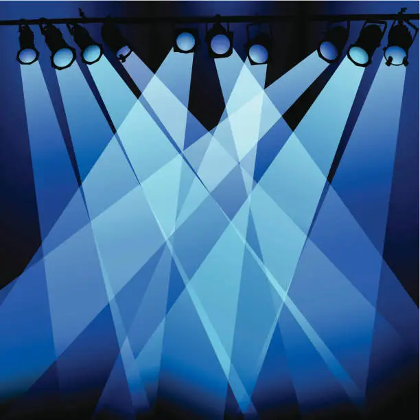 Vector illustration of Blue Lights