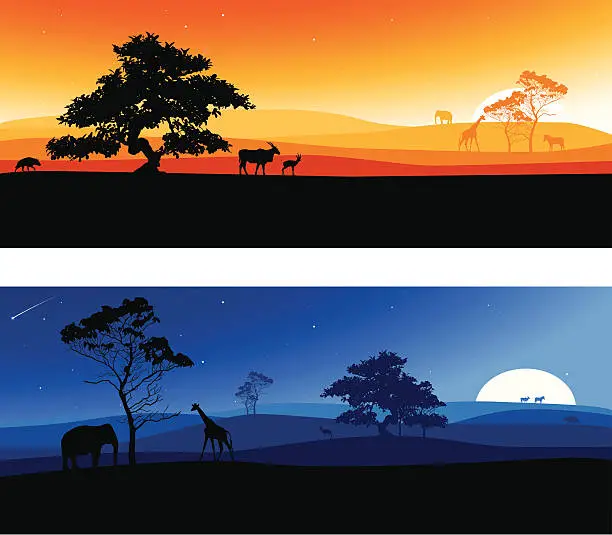 Vector illustration of African Scenics