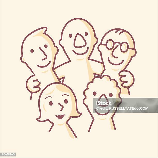 Ilustración de Workmates Amigos Familia y más Vectores Libres de Derechos de Adulto - Adulto, Amistad, Asociación