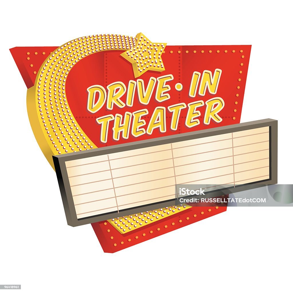 Drive-in Theater - Lizenzfrei Autokino Vektorgrafik