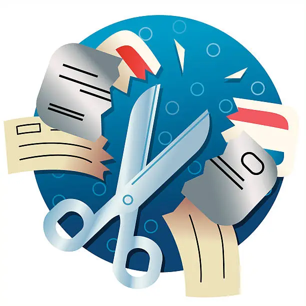 Vector illustration of Cut Bills