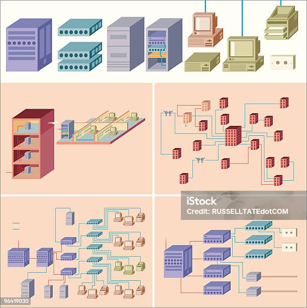 Redes De Construção2 - Arte vetorial de stock e mais imagens de Diagrama - Diagrama, Network, Conexão