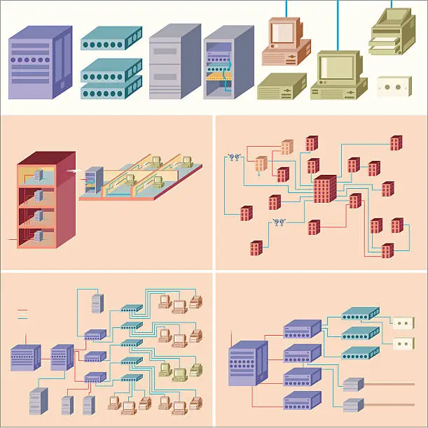 Vector illustration of Building Networks #2